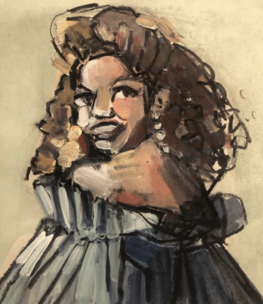 Sängerin Jaqueline Patricio Da Luz - portraitiert von Alice Pichler